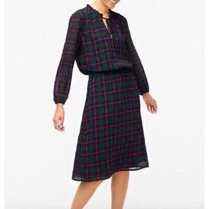 Plaid Long Sleeve Dress